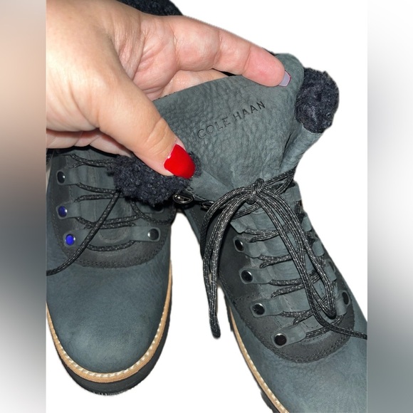 Cole Haan Women's Zerøgrand Explore Waterproof Hiker Boots Blue Size 9.5B - Picture 7 of 13